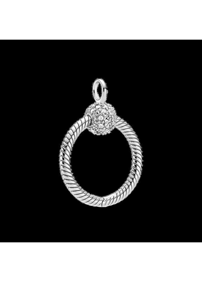Срібний кулон Пандора "О" pave, маленький 399097C01 Kabluchka (355462841)