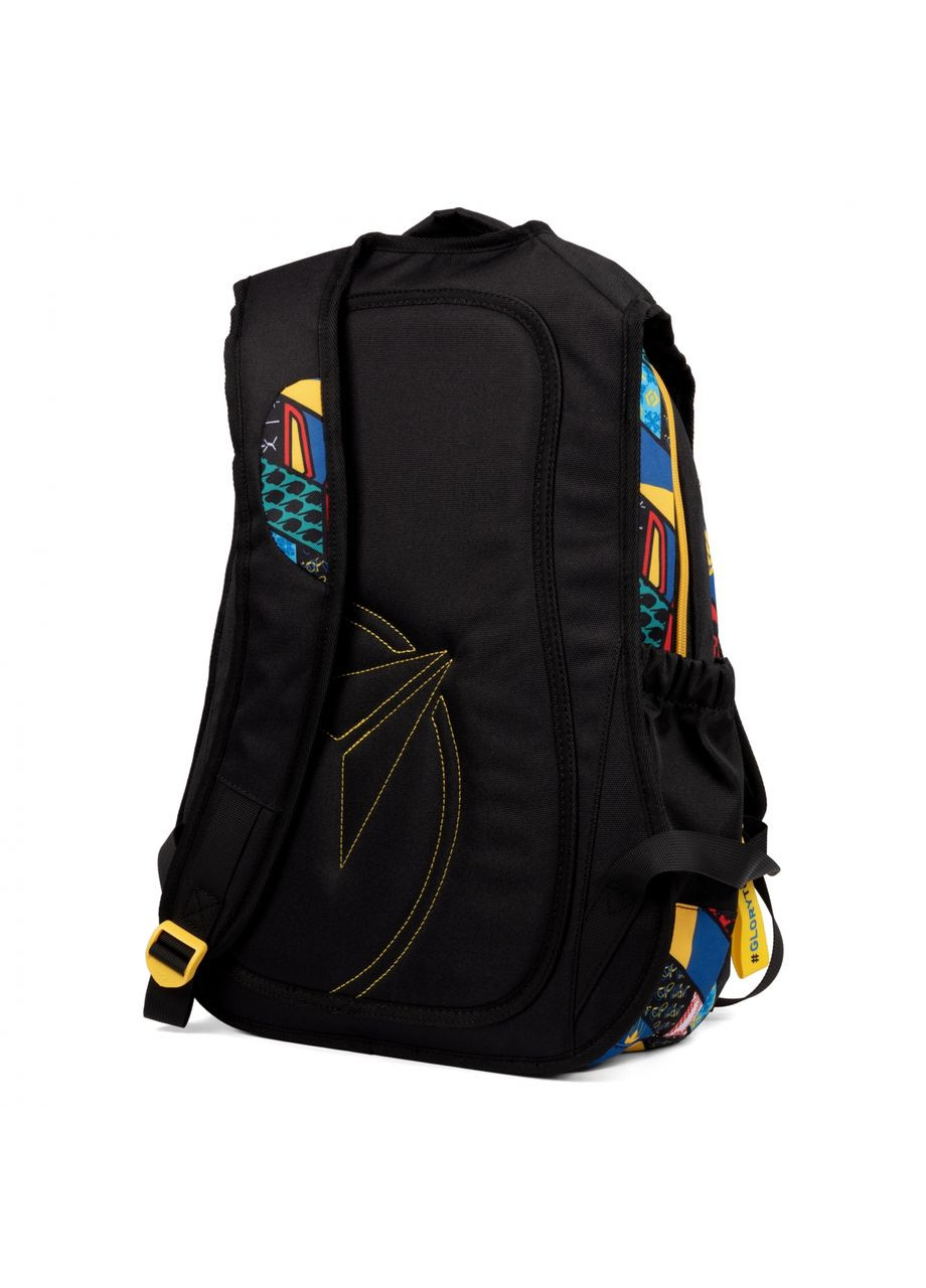Шкільний рюкзак, два відділення, одна фронтальна кишеня, розмір: 48*38*13 см, чорний Welcome to Ukraine Yes (266911852)