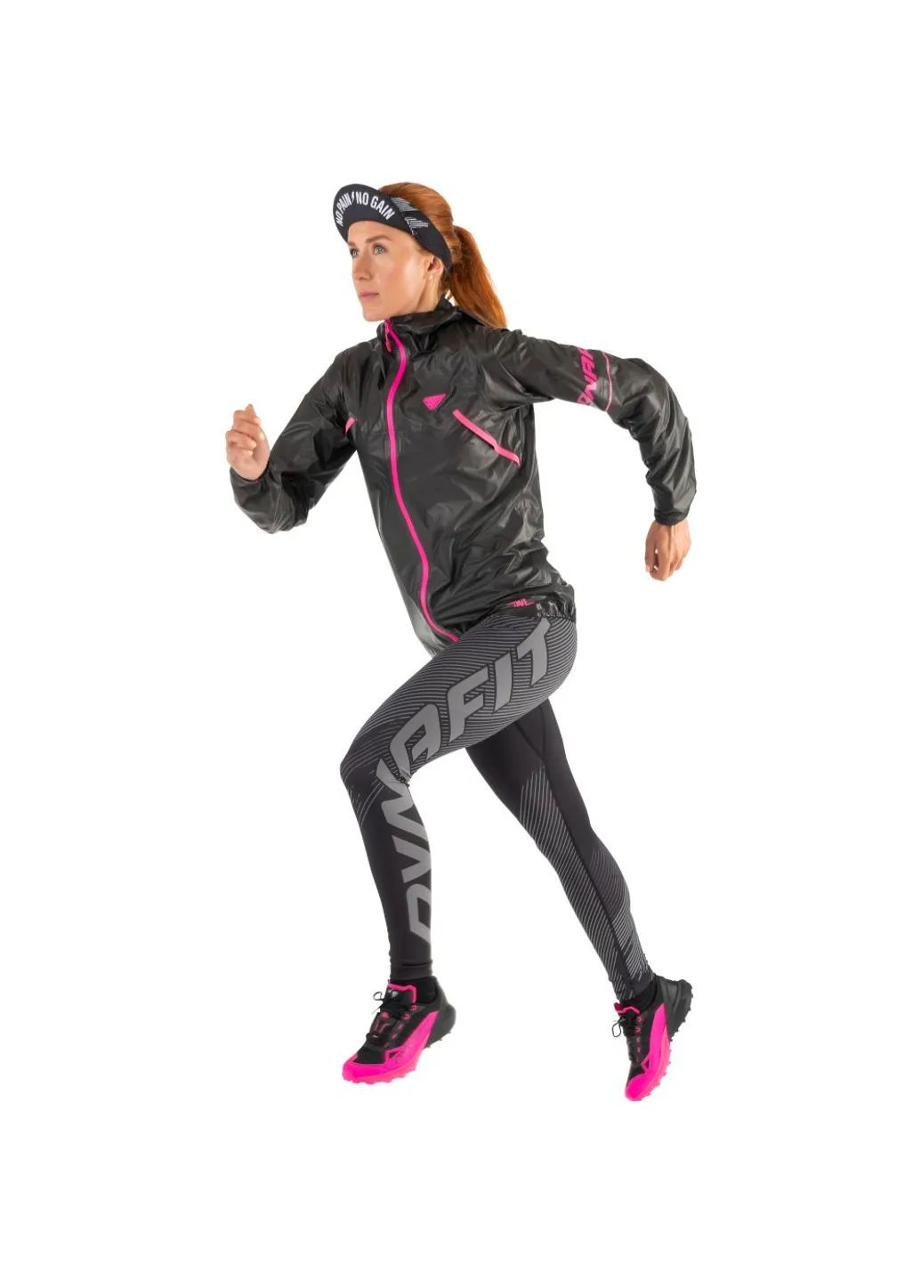 Черные демисезонные брюки ultra graphic long tights wms Dynafit