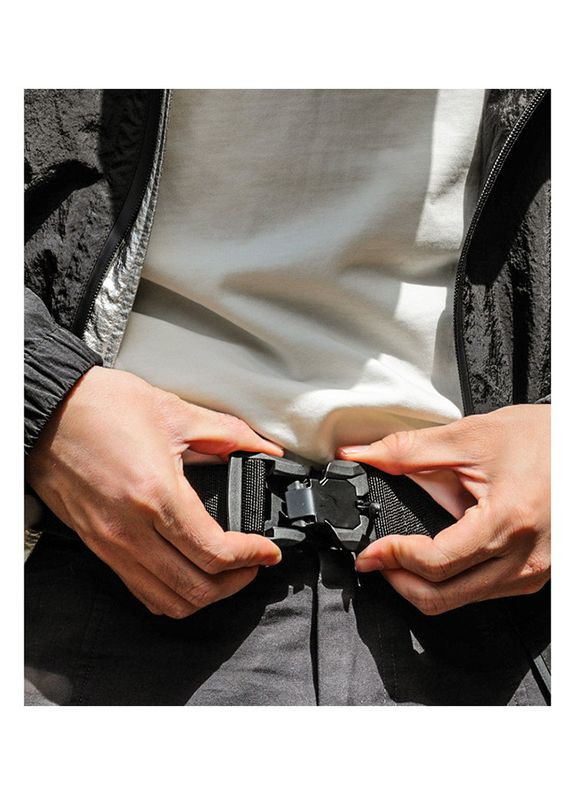 Чоловічий ремінь нейлоновий з швидкісною магнітною пряжкою 120 см Чорний No Brand (342770670)