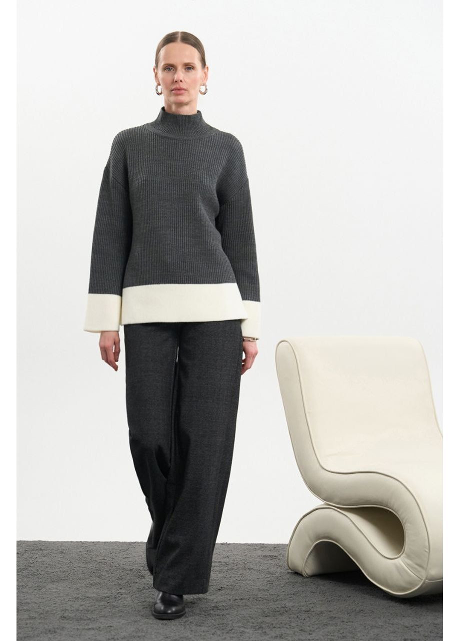 Темно-серый зимний джемпер кофта свитер джемпер Triko Bakh