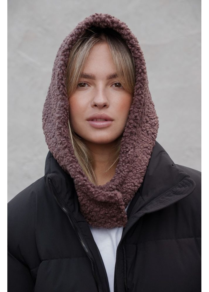 Тепла шапка капюшон капор Теді на флісі Bonnet Brown Woman Without (365254495)