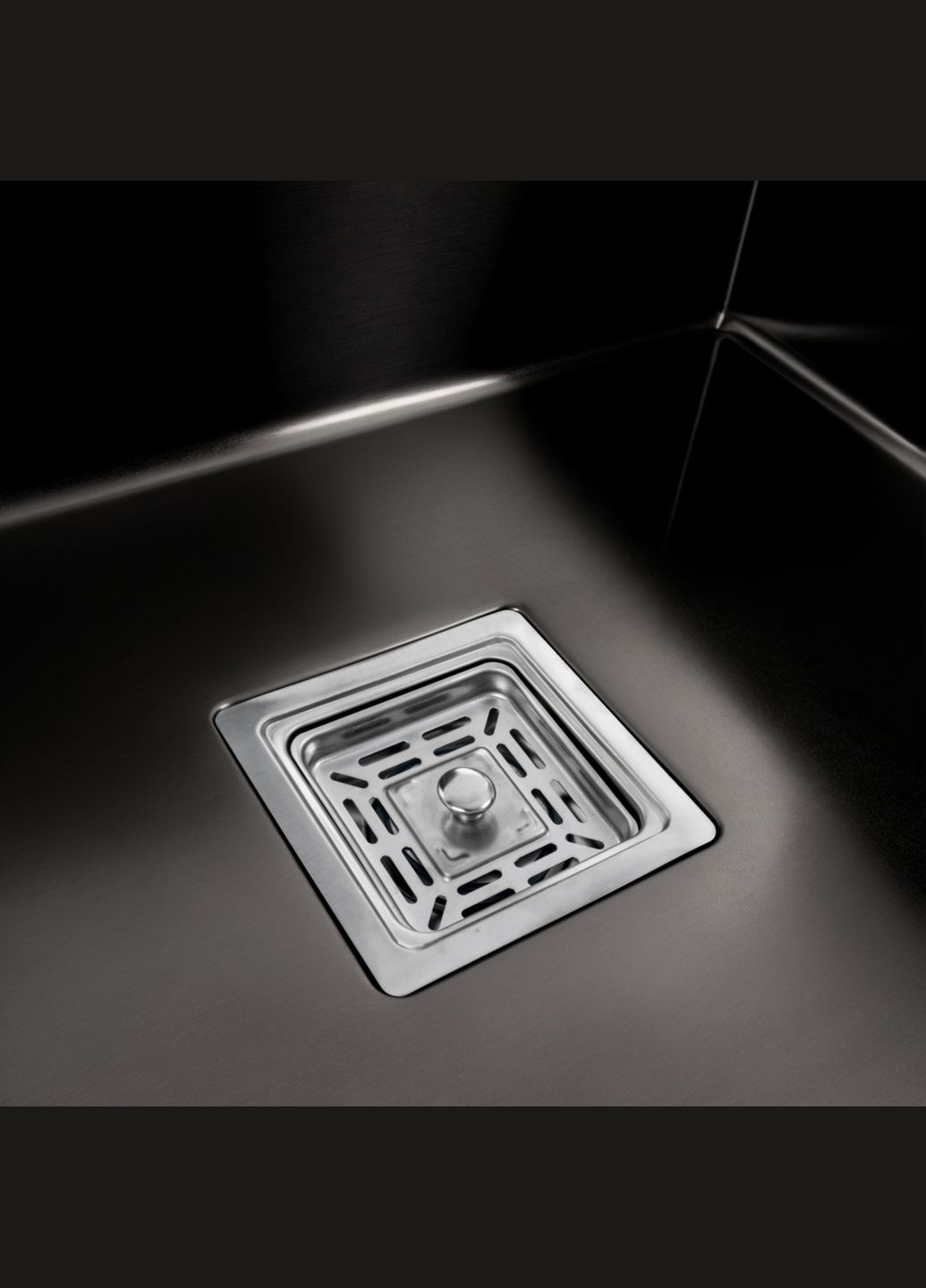 Кухонная мойка Handmade PVD 58*43 черная монтаж под столешницу HSB (квадратный сифон 3,0/1,0) Platinum (269793364)