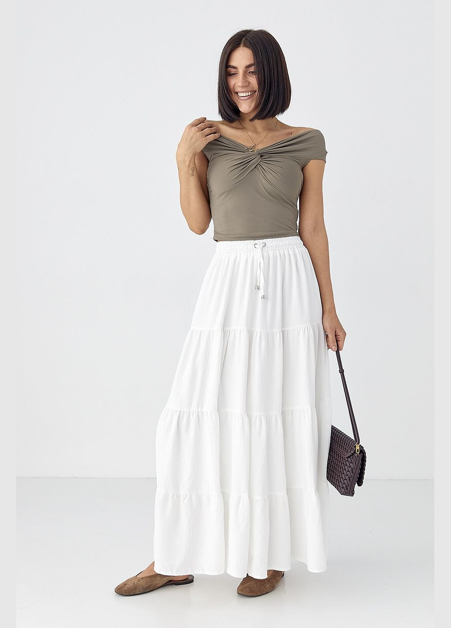 Еластичний топ із переплетенням Lurex (324828099)