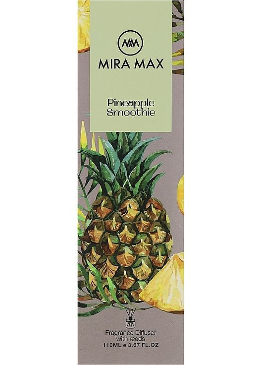 Аромадифузор Pineapple Smoothie Fragrance Diffuser With Reeds Premium Edition 110ml (1331100-31100015) Mira Max (368624099)