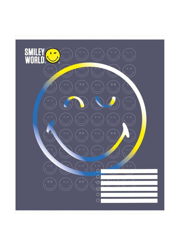 Зошит 12 аркушів клітинка " "/ Smiley world Yes (342417046)