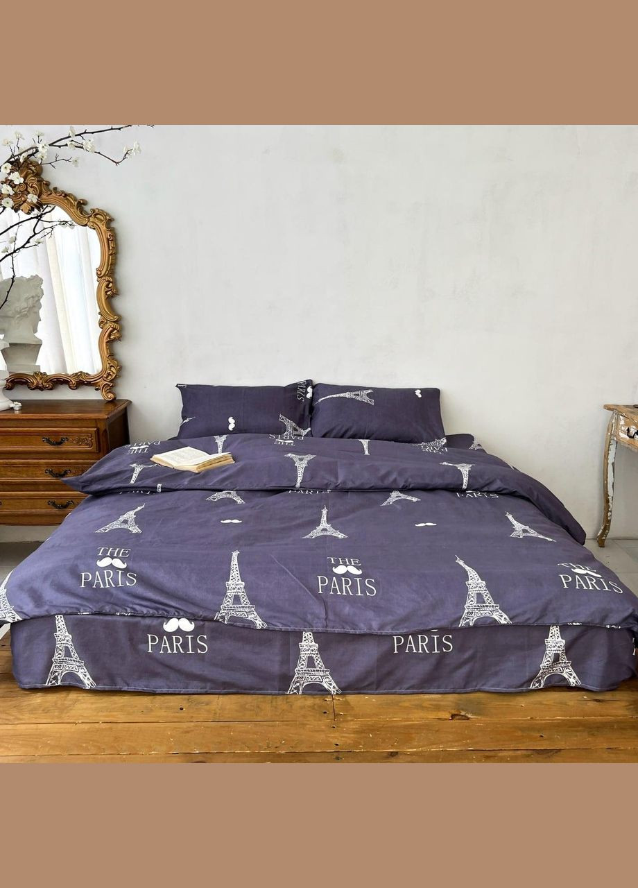 Постельное белье Двуспальный 180х210 наволочка 50х70 2шт Фиолетовый (П4К-LAP-policot-005-02) No Brand (342097526)