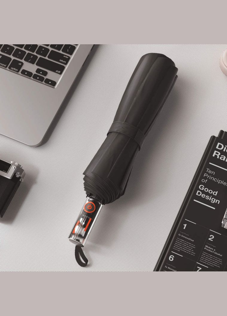 Чорна} напівавтомат xiaomi парасолька konggu automatic umbrella ф20934 (6972310390024) (264742956)