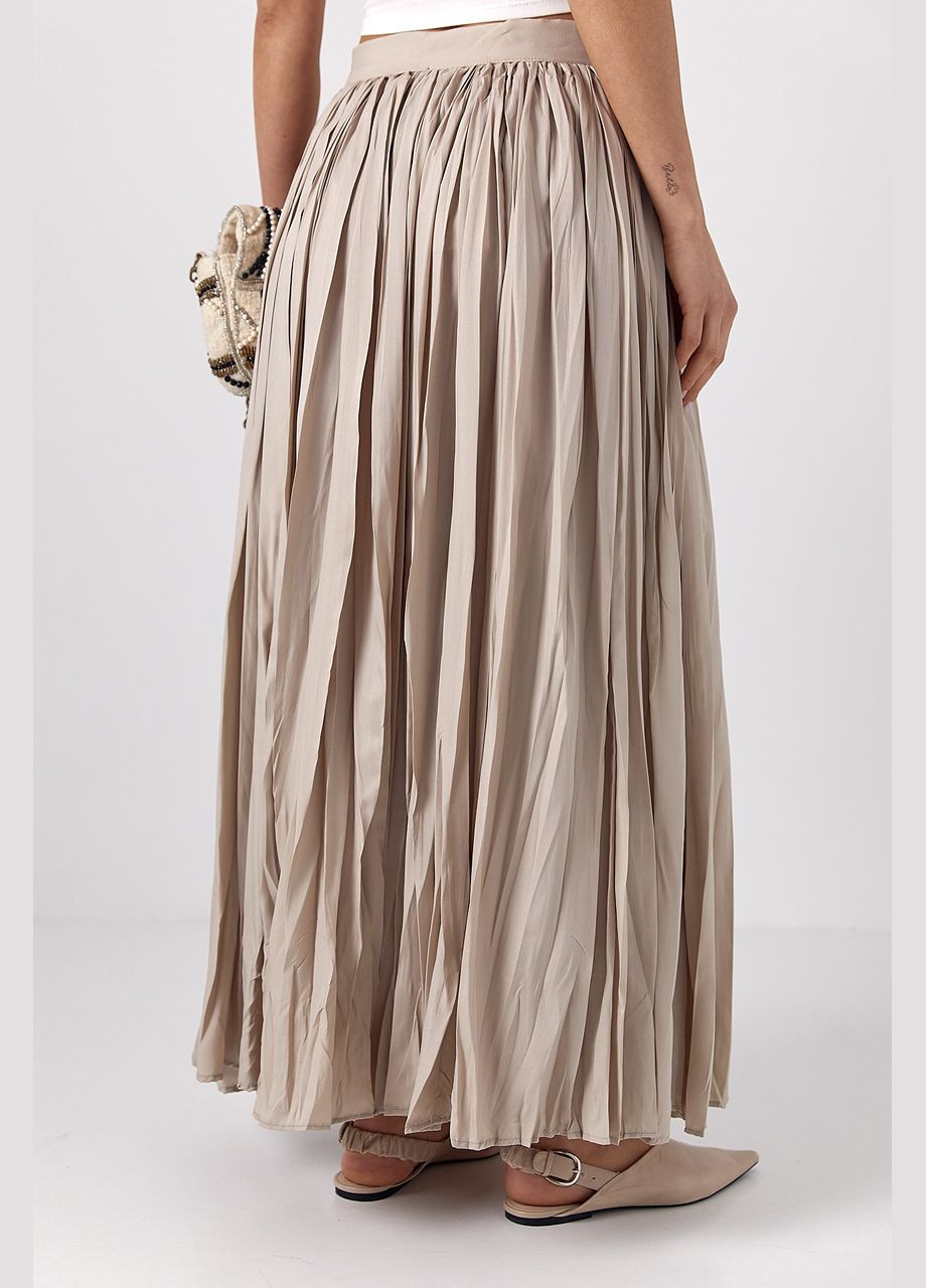 Плісована спідниця максі - бежевий колір Lurex (324392681)