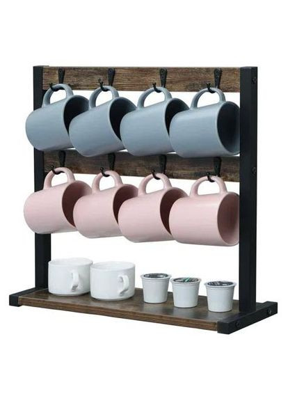 Стійка для чашок з дерева Наніта венге-капучино (СДК-00431209) No Brand (327844701)