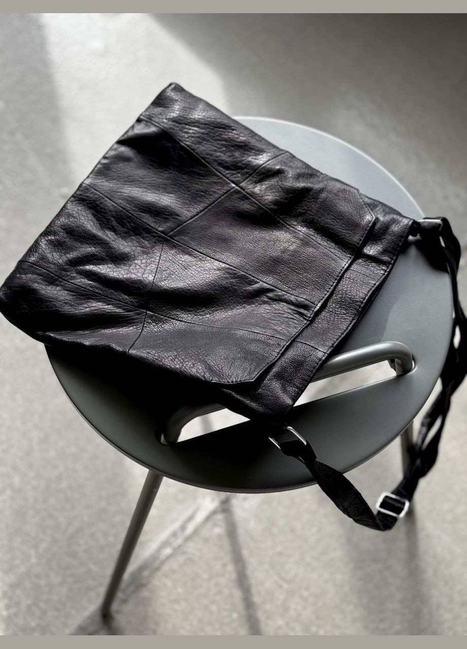 Сумка-шопер женская черная натуральная кожа 111025 No Brand (340234928)