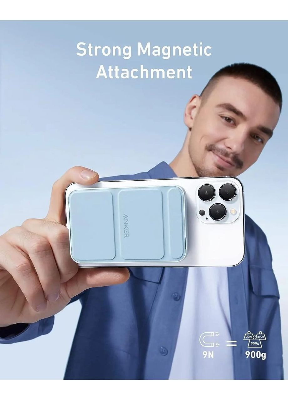 Магнітний павербанк MagGo 622 5000 mAh з бездротовою зарядкою і підставкою Бездротовий павербанк Magsa Anker (349824348)