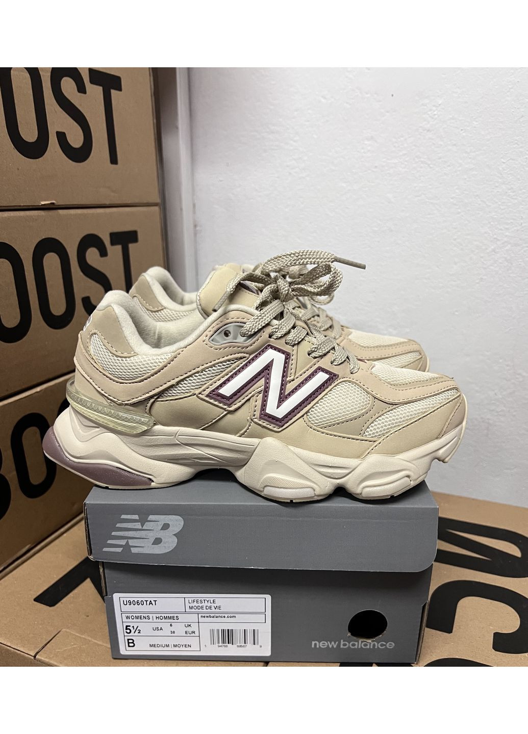 Бежеві всесезонні кросівки new balance 9060 bone sparrow No Brand