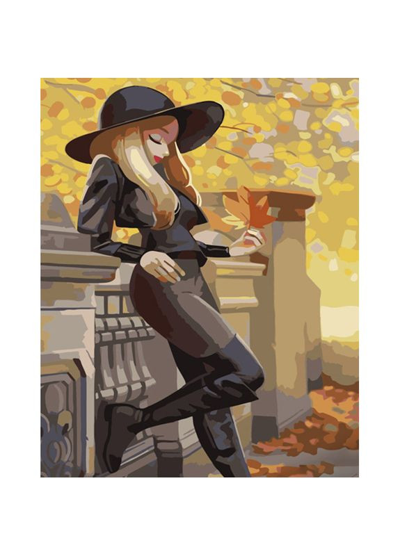 Картина по номерам ПРЕМИУМ Женщина в черном размере 40х50 см (GS864) Strateg (362500939)