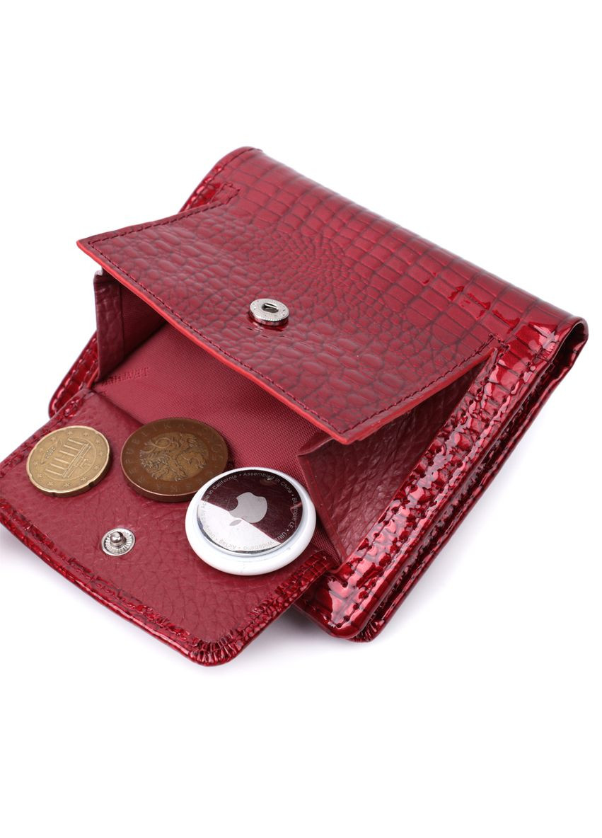 Женский кошелек из натуральной кожи с монетницей 22685 Красный st leather (306881514)