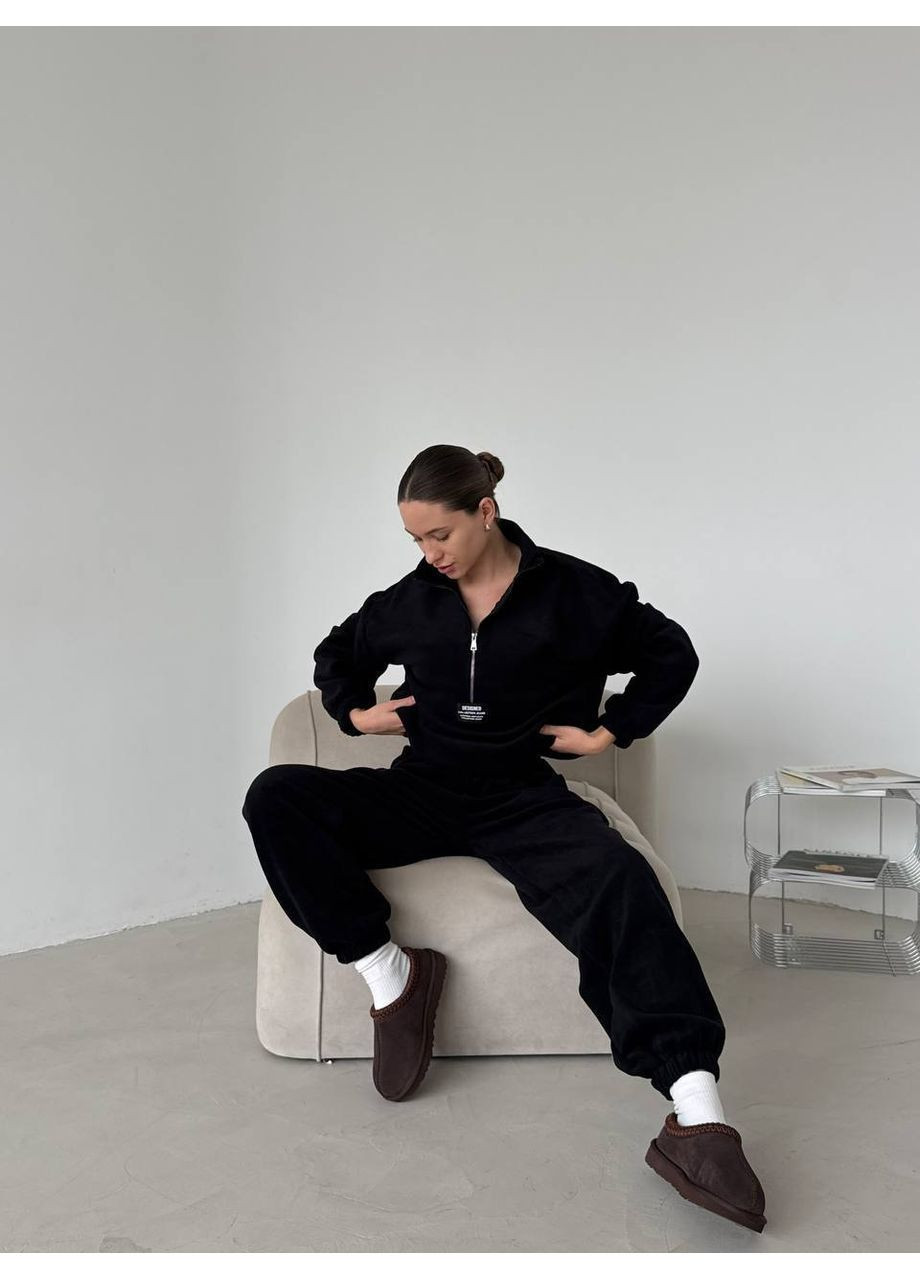 Женский спортивный костюм из флиса: кофта на молнии и брюки. MonCher (365776659)