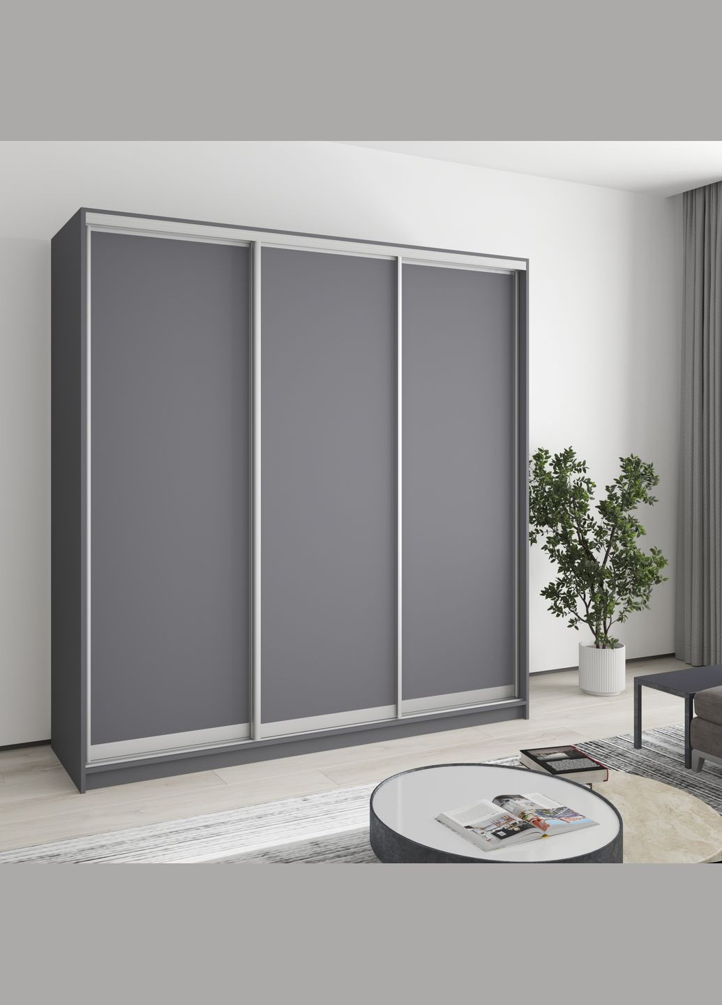 Шафа-купе тридверна Стандарт AL 3ДСП 200x45x240 см (MBS-1483) MebelStar (346288706)