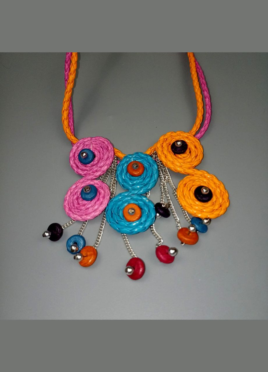 Ожерелье ручной работы хиппи бохо в подарочной коробке/Яркое украшение + подарок No Brand (342384682)