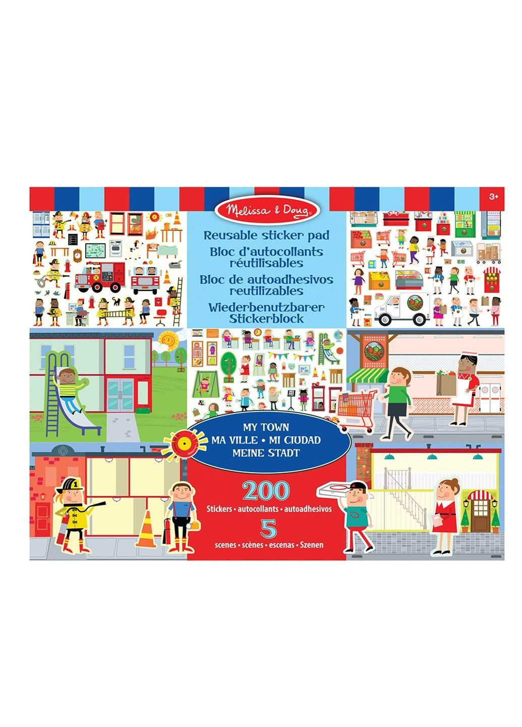 : Набір багаторазових наліпок 'Моє місто' Melissa & Doug (365876209)