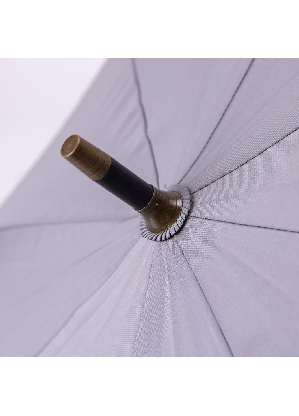 Серый зонт-трость складной полуавтомат 124 см, серый yiwu hp-23-6g (364685004)