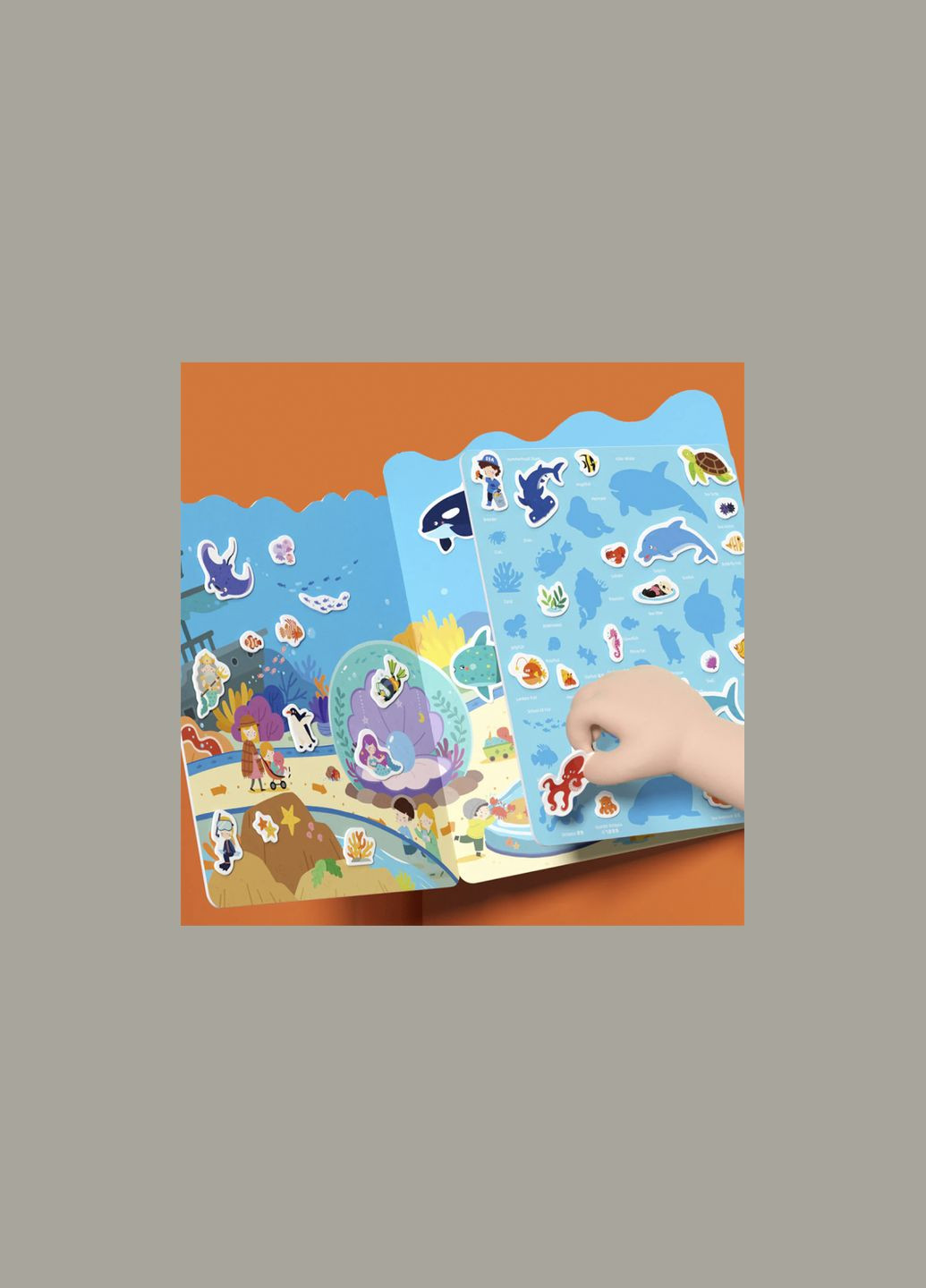 Багаторазові наліпки В океані 43 наліпки (MD2247) вінілові наклейки MiDeer (338435367)