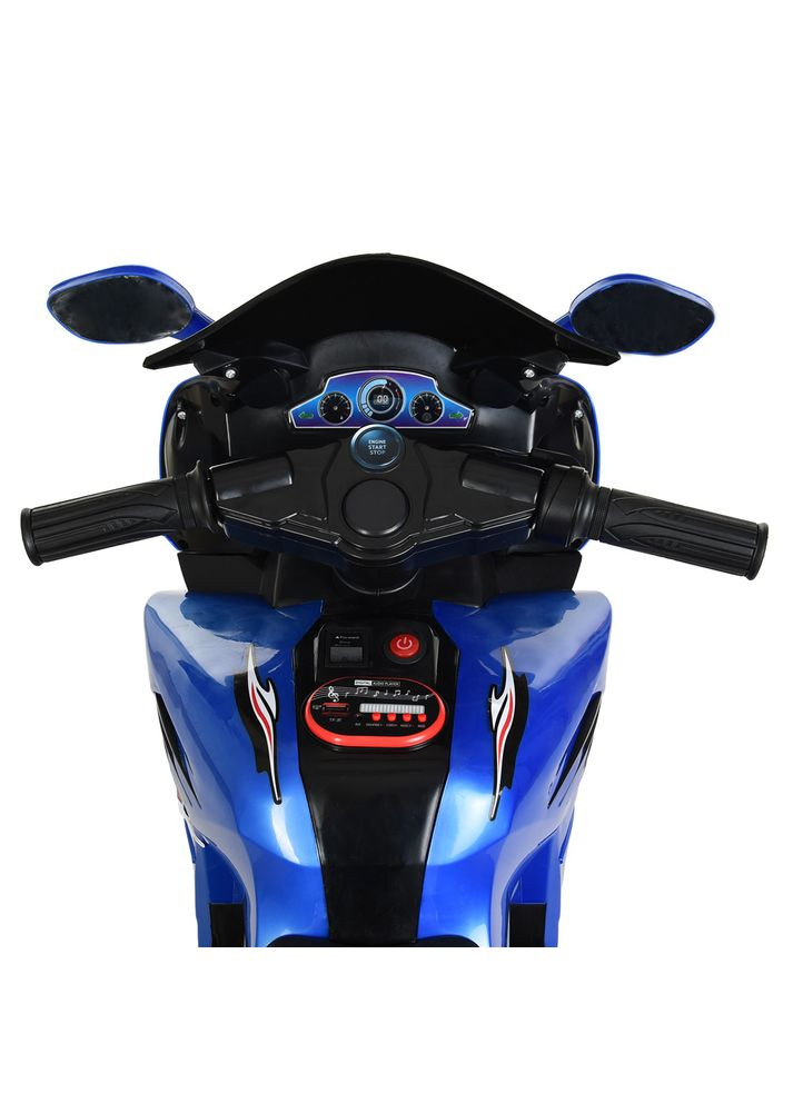 Детский электромотоцикл 2 двигателя 25W трехколесный синий (M4216AL-4) MFC (364112448)