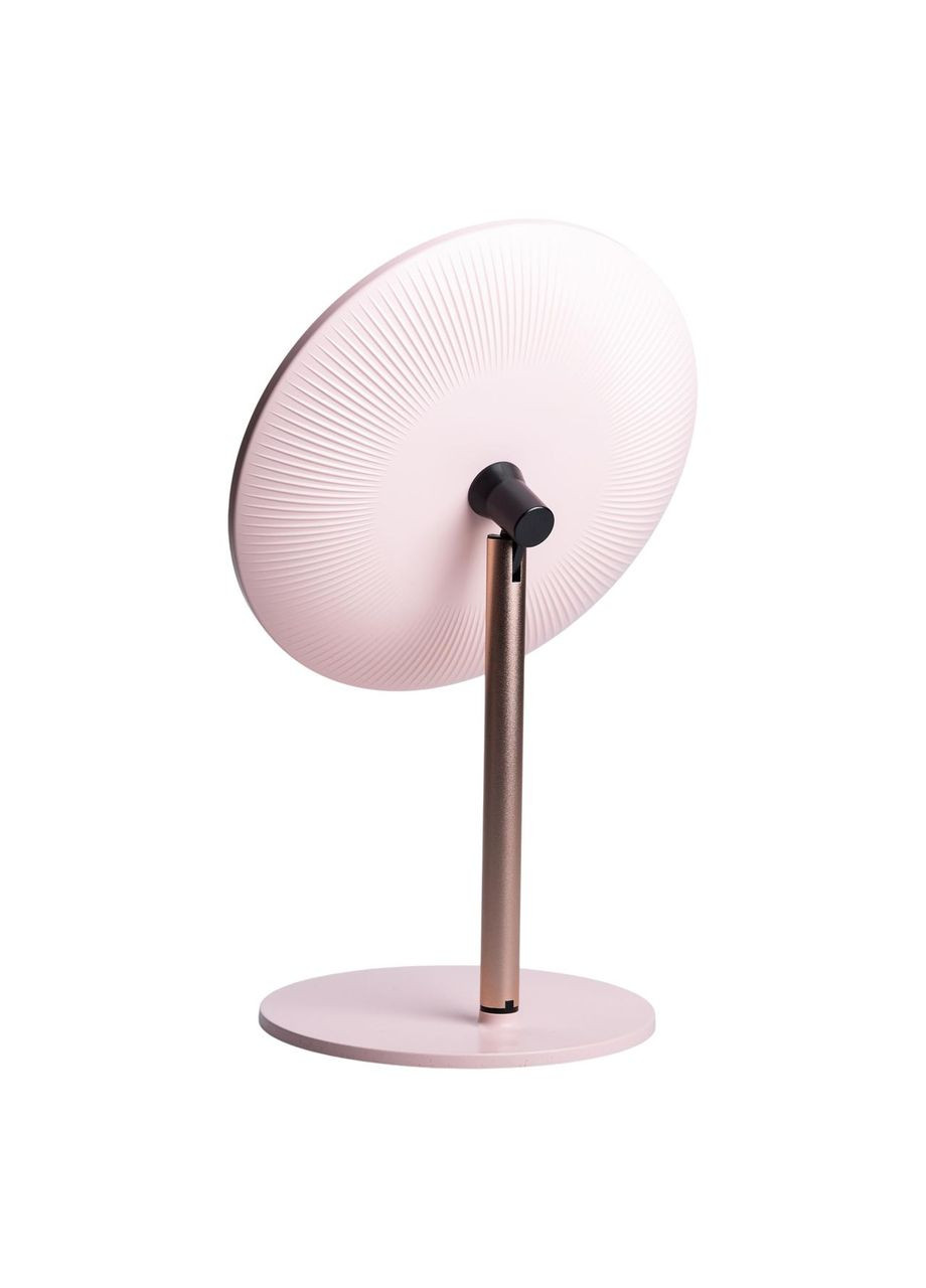 Дзеркало косметичне з підсвічуванням кругле настільне Ø21 см для макіяжу Рожеве HP-10-7AP Yiwu (370707801)