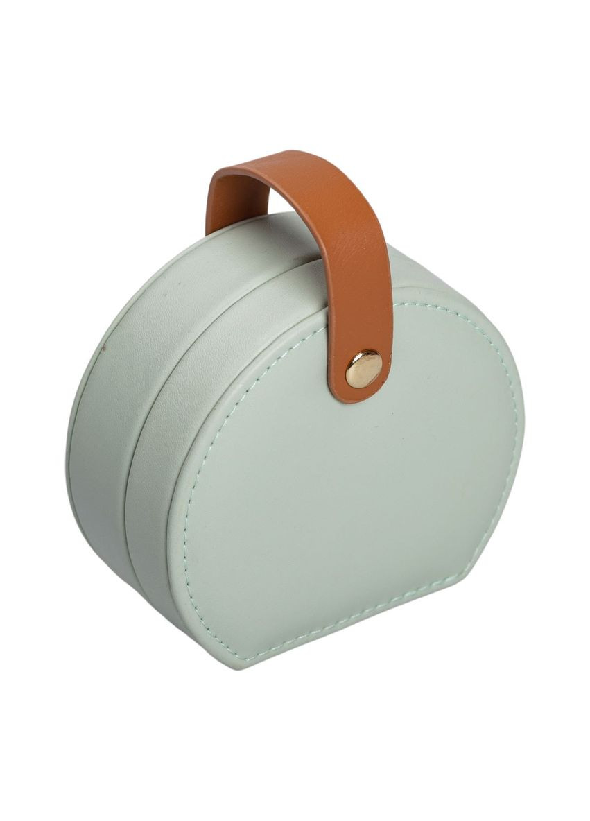 Шкатулка для украшений из эко кожи 10×9×4.5 см органайзер для ювелирных изделий HP-5-31GR Yiwu (353502857)