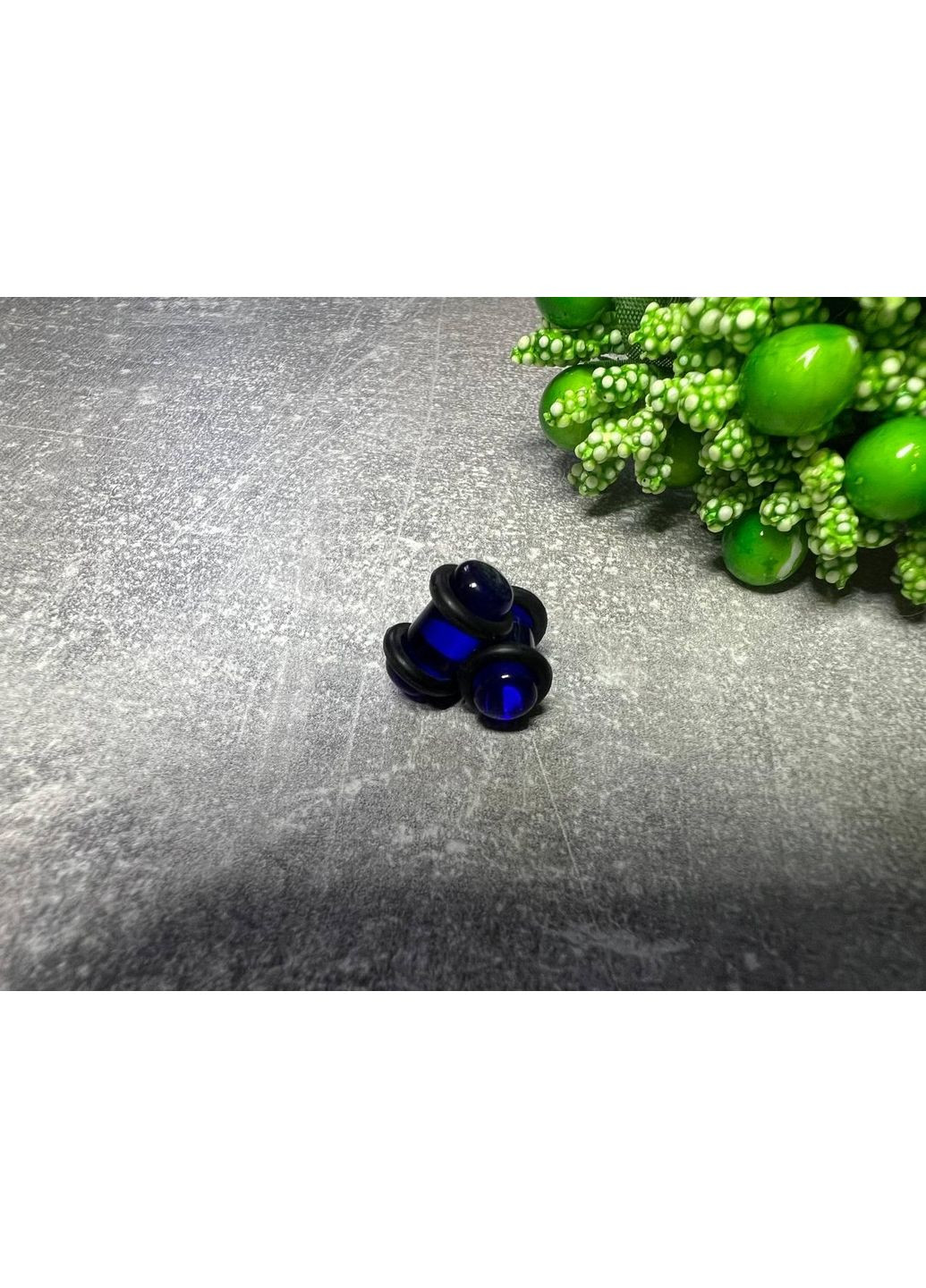 Плаги на 6мм у різних кольорах з акрілу з резиночками Синій No Brand (372599695)