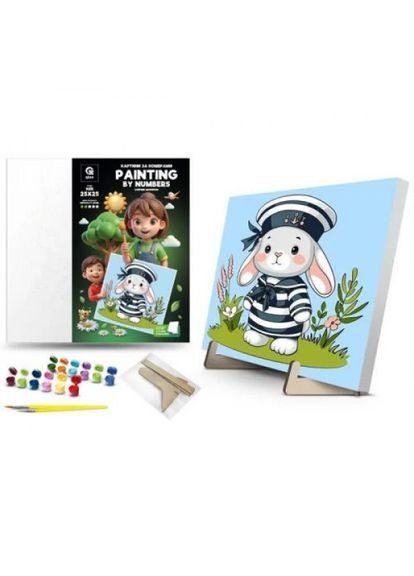 Картина за номерами на підставці "Морячок" (25х25 см) qbee (318016783)