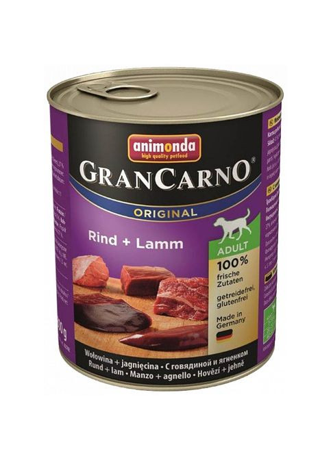 Консервы GranCarno с говядиной и ягненком 800 г (82742) (4017721827423) Animonda (364751283)