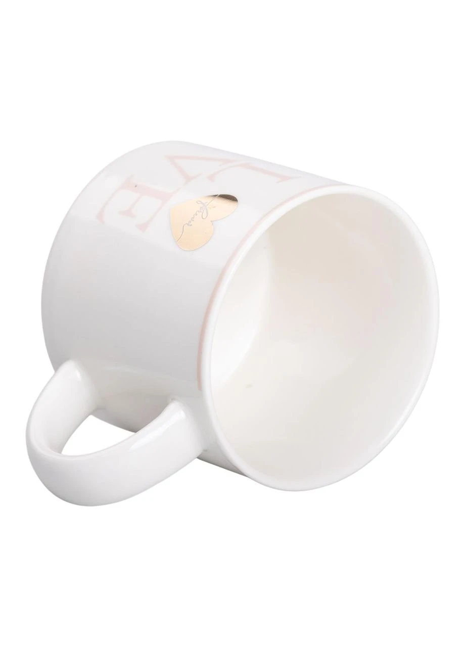 Фарфоровая чашка 350 (мл) для кофе и чая Love Белая RX-N240126WL Liling Rongxiang Ceramic (391464494)