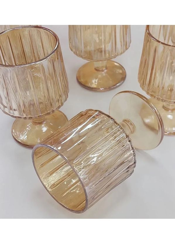 Набор бокалов для вина Дюк 102-538 220 мл 6 шт янтарный Olens (371872904)