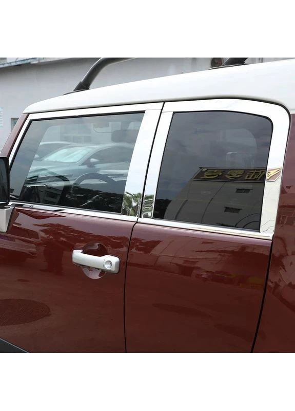 Комплект молдингів на вікна (нержавійка, 16 шт) для Toyota FJ Cruiser 2006-2022 рр Libao (392727560)