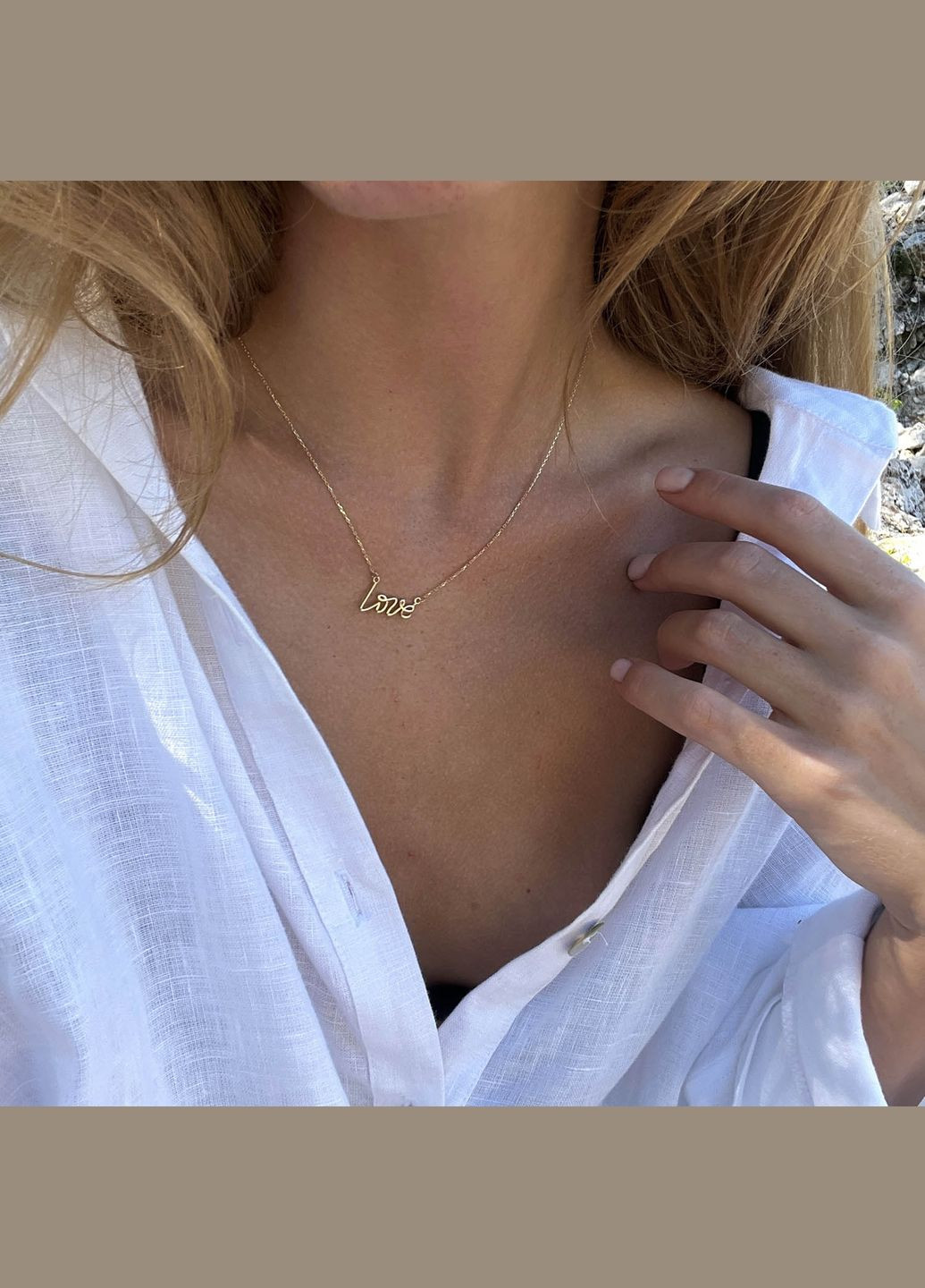 Колье Love в желтом золоте кол02267 45 Oniks (264644498)