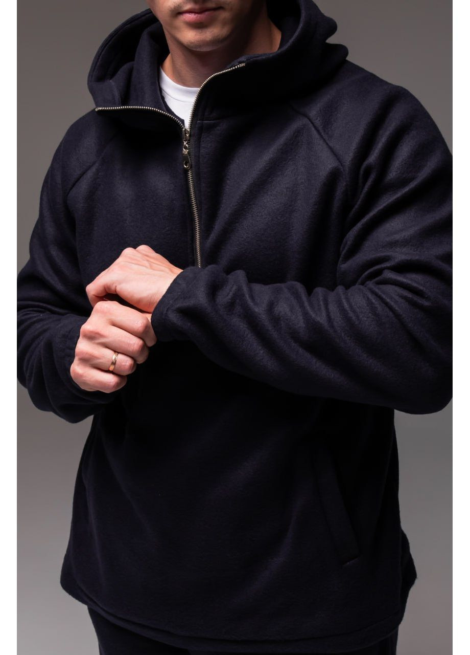 Темно-синий зимний мужской флисовый костюм Vakko