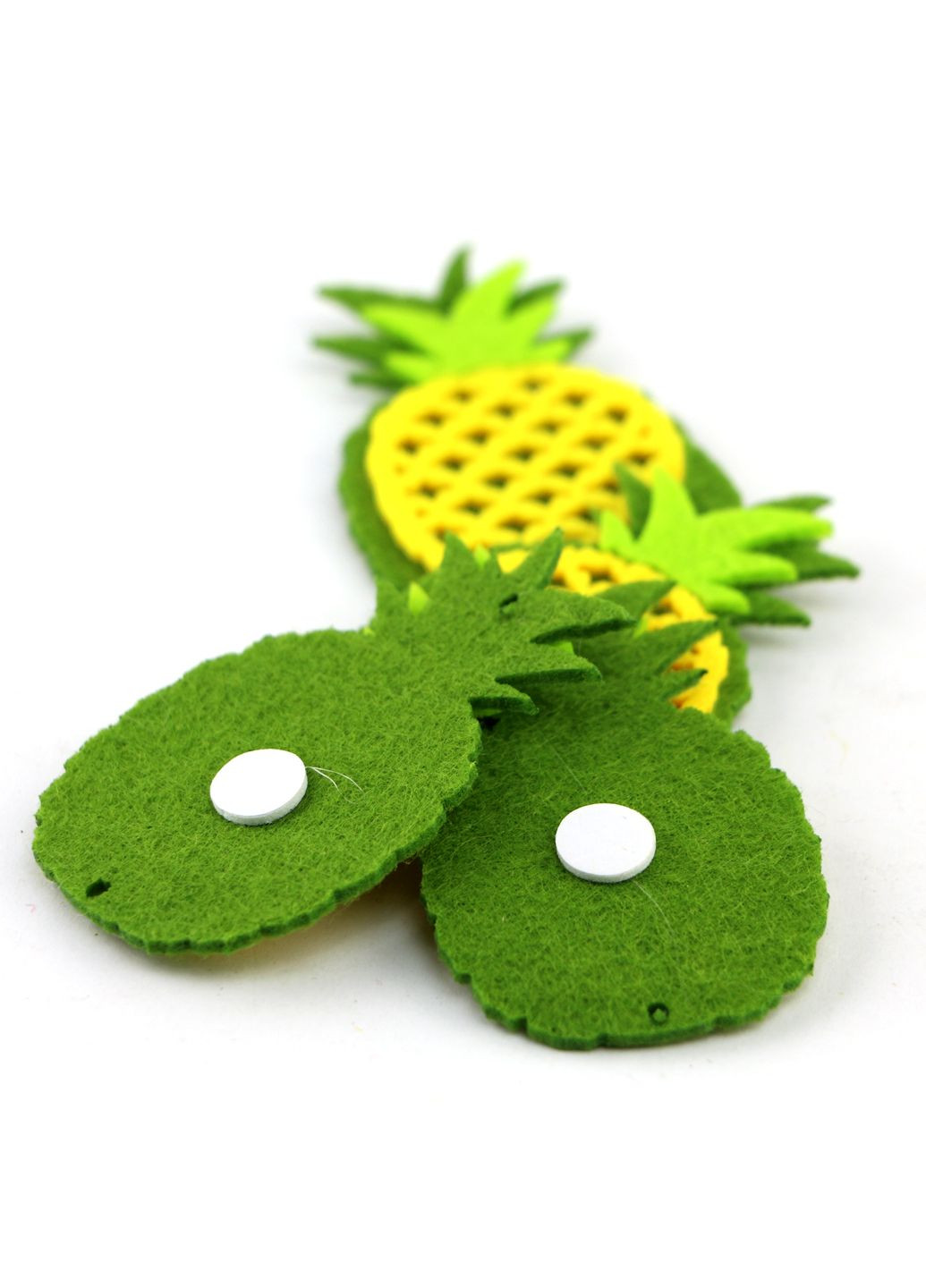 Набор фетровых украшений Ананасы 4 шт комбинированный Livarno home (331017344)