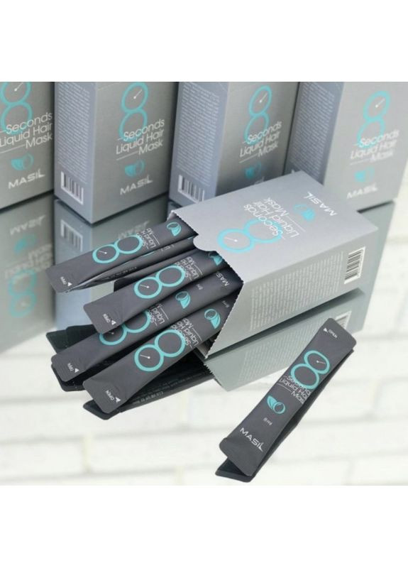 8 Seconds Маска для об'єму та зміцнення волосся Liguid Hair 8 мл (блакитна) MASIL (369445265)