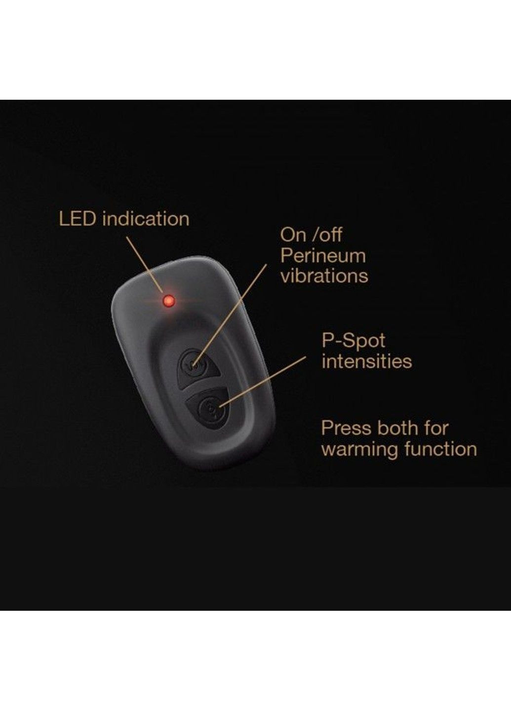 Масажери простати P-Stroker з пультом ДК, підігрівом і прицільним масажем, два мотори Dorcel (334000736)