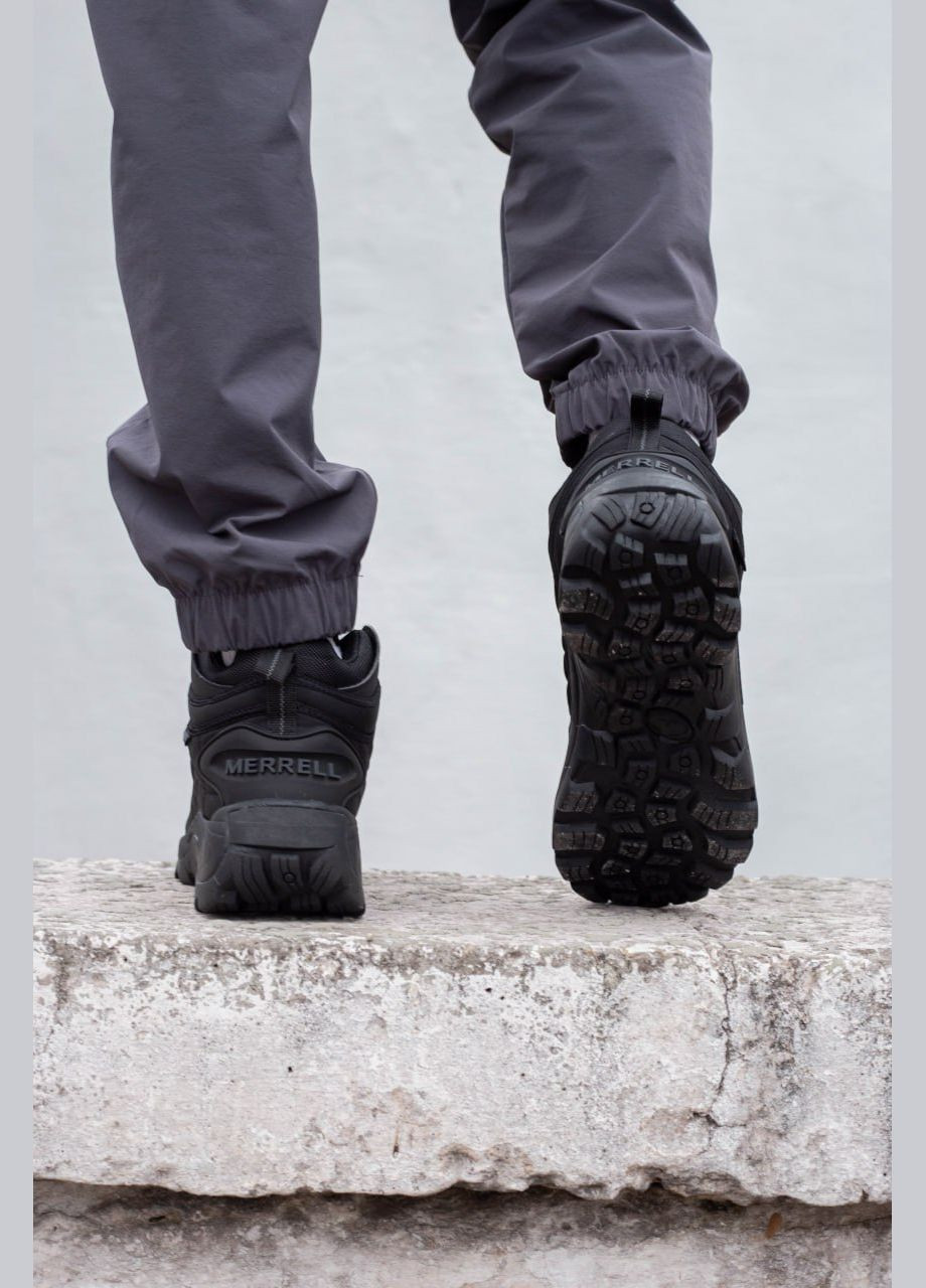 Черные зимние мужские кроссовки зимний мех merrell ice cap moc 2 high fur black No Brand