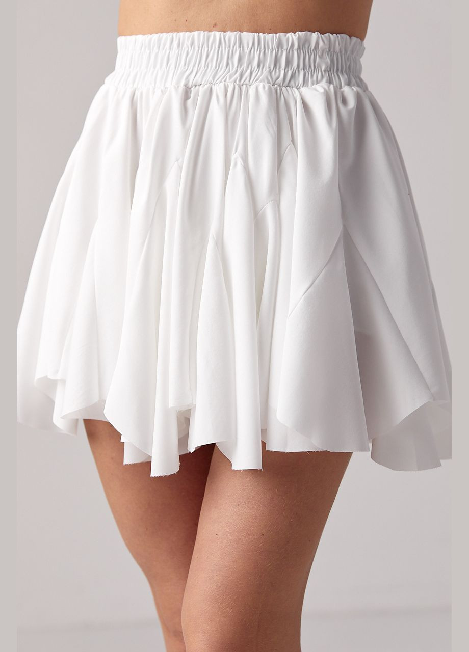 Молочная коктейльный однотонная короткая юбка с клиньями черный цвет m (sku_4662) No Brand клешированная-солнце