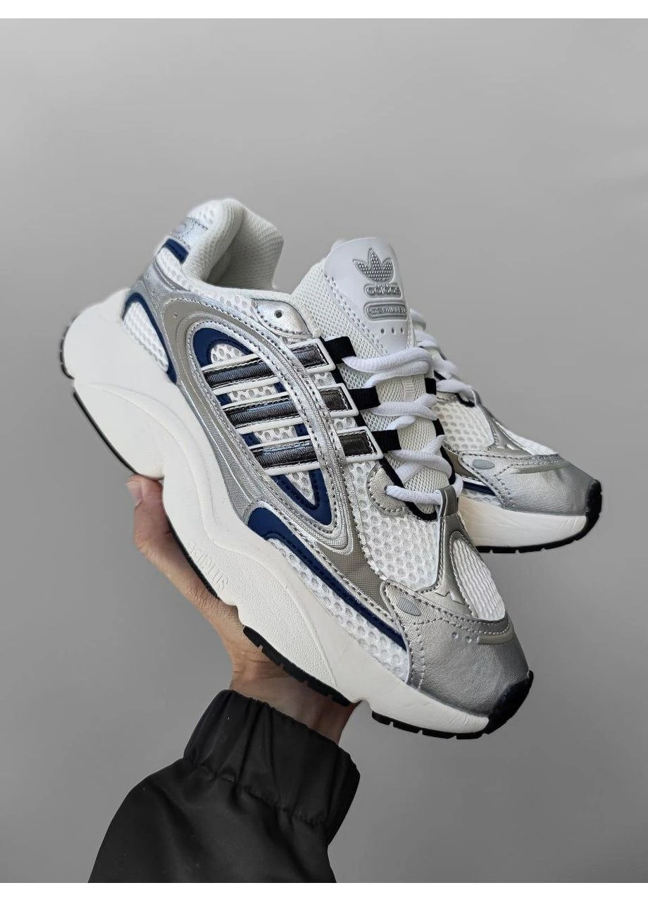 КРОСІВКИ ЖІНОЧІ ADIDAS OZMILLEN SILVER/BLUE АДІДАС ОЗМІЛЕН СІРІ No Brand сірі демісезони (392014929)