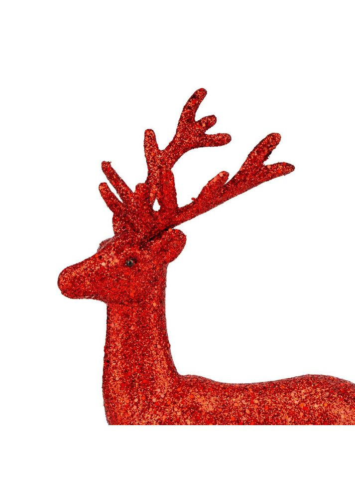 Декоративная фигурка Блестящий олень, красная, 23 см ELISEY (366570152)