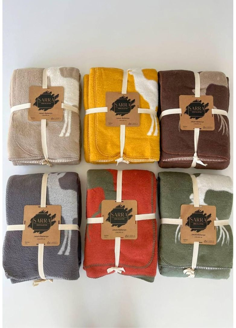 Плед-покривало SARRA Бавовна Червоно-оливковий Односпальний 150х200 см TC303376070 TURComFor (365750927)