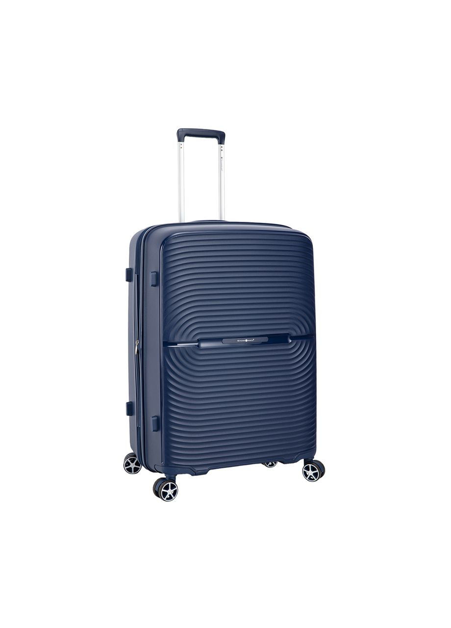 Валіза велика 40903 поліпропілен Темно-синій Snowball (350878426)