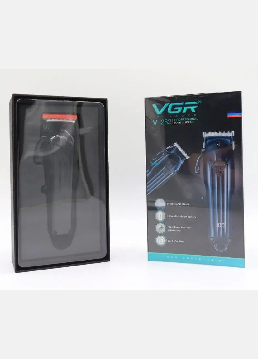 Машинка для стрижки Professional Hair Clipper аккумуляторная 2000 мАч 5 Вт черный (2390000036) VGR V-282 (342968172)