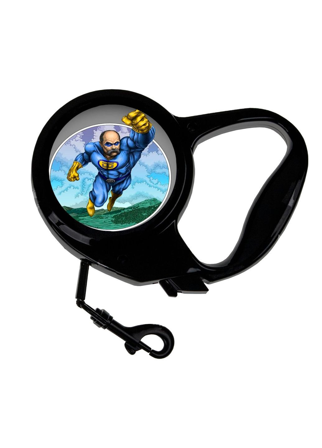 Повідець-рулетка для тварин Патріотичний #006 3 м чорний No Brand (309159067)