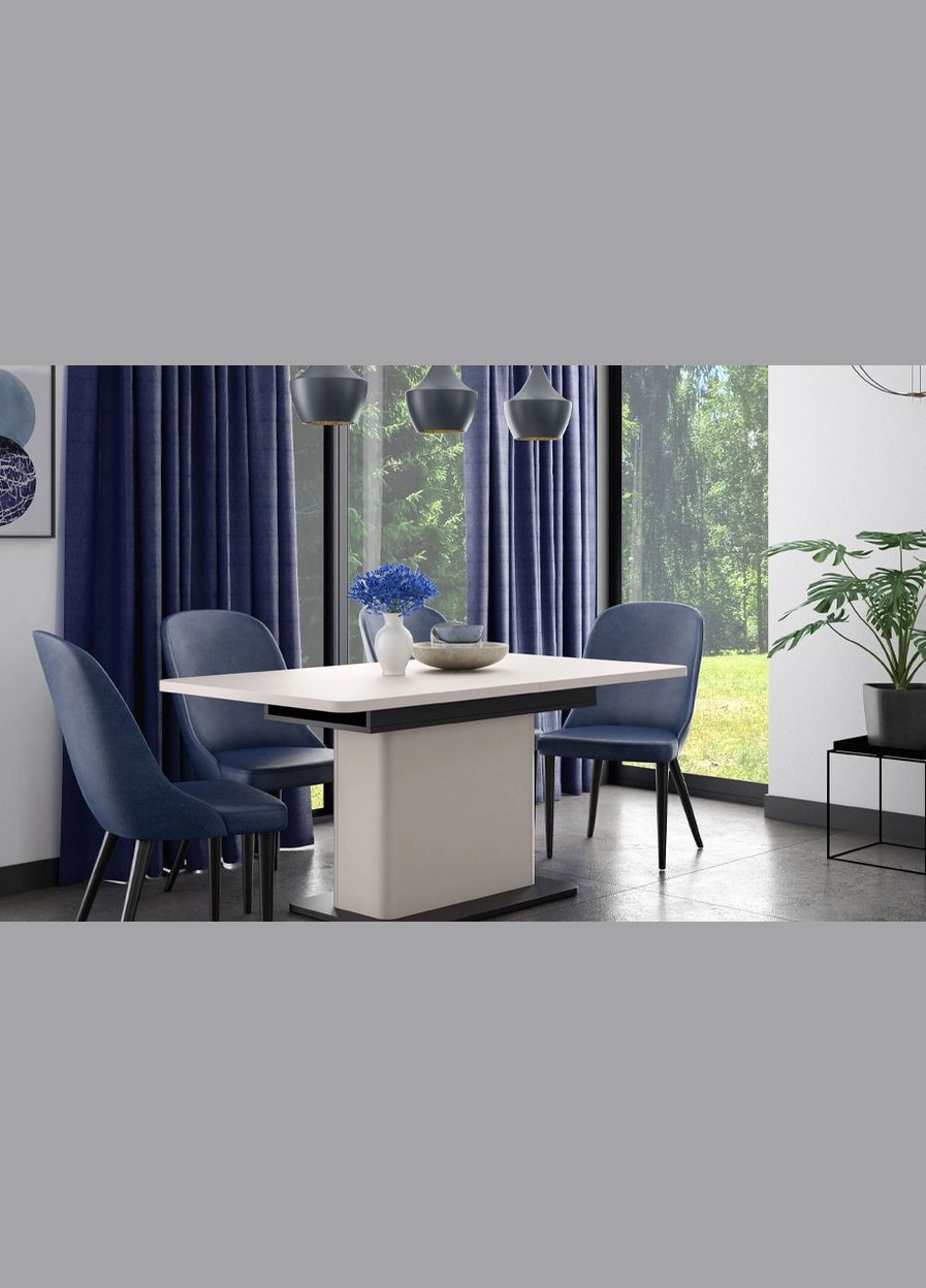 Стіл розкладний обідній Лачетті / Lacetti дуб Валенсія 1600/2000x900x764 бежеві ноги TBLT7088 Forte Meble (355889677)