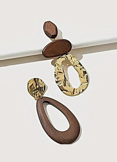 Сережки біжутерія Великі асиметричні No Brand (342116494)