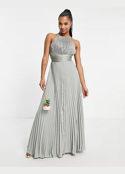 Оливковое праздничный платье Asos однотонное